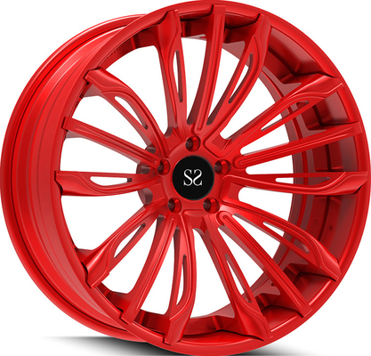 注文キャンデー赤い3PCはアルミ合金の車輪Audi S8 21x9.0を造った