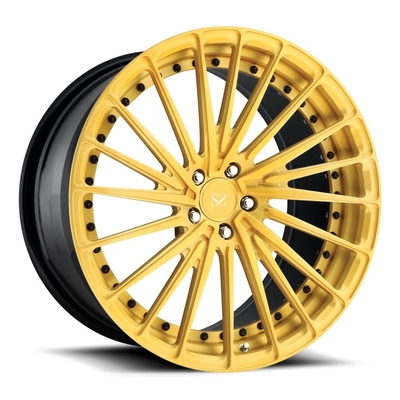 造られるポルシェは2部分が車輪の縁5x112 5x130を造った22インチの金の絵画合金アルミニウムを動かす