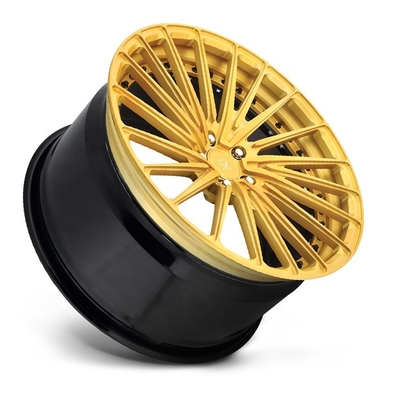 造られるポルシェは2部分が車輪の縁5x112 5x130を造った22インチの金の絵画合金アルミニウムを動かす