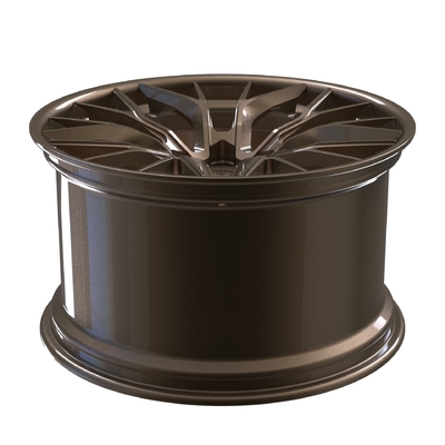 青銅色6061-T 6アルミ合金は2部分車輪のハイパー黒いボルト パターン注文5x120 5x114.3 5x139.7 5x110 5x112を造った