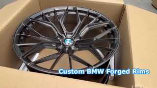 BMW 車用サテングレー 18"~23" カスタム 1 PC 鍛造リム