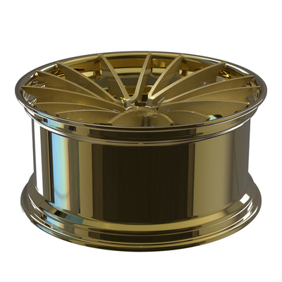 アルミニウムは2部分を造ったAudi A7車の縁のための車輪の金のバレルの中心ディスクを磨いた