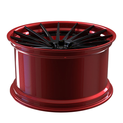 黒いディスク多スポーク2のPCはBenze C63が20インチの5X112に赤いバレル縁を付ける車輪を造った