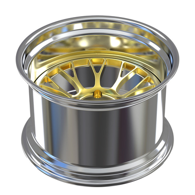 2部分が車輪を造った深い皿の金は車輪の否定的なオフセット19X12jポルシェGt4縁を磨いた