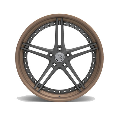 フォード・マスタング20inchの深い凹面の青銅色の注文の縁のための造られた2部分の車輪