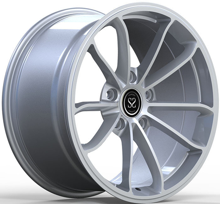 19x8.5 19x11の銀は1部分Porsch 991のための車輪のMonblockの合金の縁5x130を造った