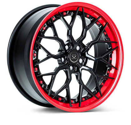 赤い唇の光沢は3部分を造った車輪を合金にするフェラーリ488のための縁5X114.3 5X108を話した