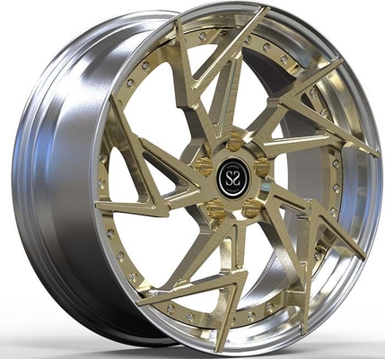 シボレー コルベット 2PC 鍛造アルミニウム合金リム C05 9Jx19 ポリッシュ ブロンズ ディスク
