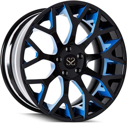 光沢の黒3PCはベンツE200のためのアルミ合金の縁19x9および19x10.5を造った