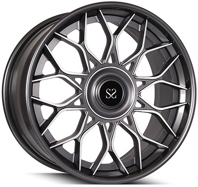 日産240sx 3PCはアルミ合金の車輪18x8および18x12マットの灰色を造った