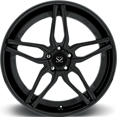 ブラックスポーク 1pc 鋳造合金車輪 18 19 20 21 22インチ PCD 5x120 カスタム ルックスリング
