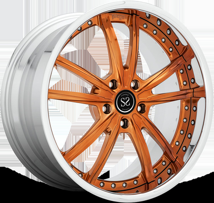 オレンジマシンフェイス 2pc 鍛造車輪 5x112 5x120 Gt50 BMW 525i