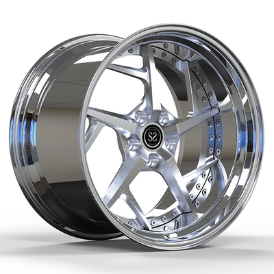 ボルボ XC90 B5 2021 20x9.0 カスタム 2PC リーム ポーリング リップ+ブラシドディスク