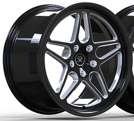 2018年 BMW M2 19x9 そして 19x10 5x112 カスタム グロース 黒+フライリング ウィンドウ 1-PC 鍛造リーム
