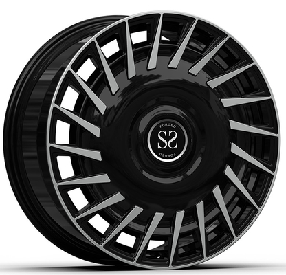 6x139.7 22x9.5 カスタム 1PCリム ブラック 機械化顔 Lexus 600