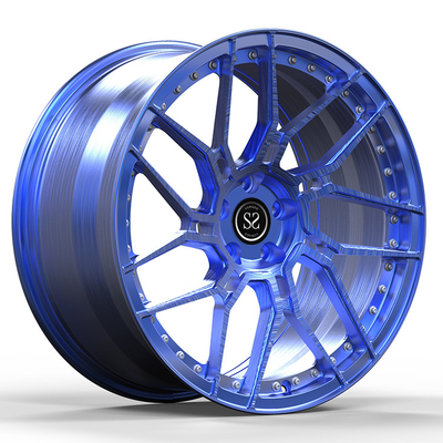 アウディ E-Tron GT 車輪 22x10/11.5 1PC カスタムブルー ブラシ