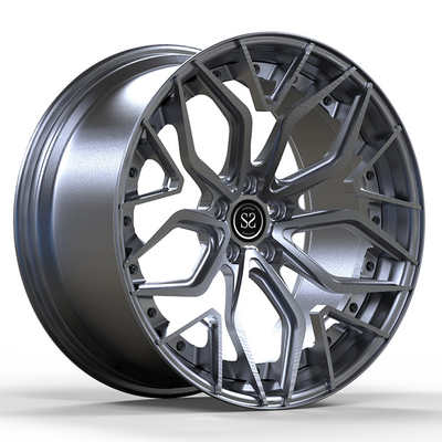 サテン銃金属 18x9.5 と 18x10.5 オーダーメイド鍛造2PCリム 2010 E92 M3
