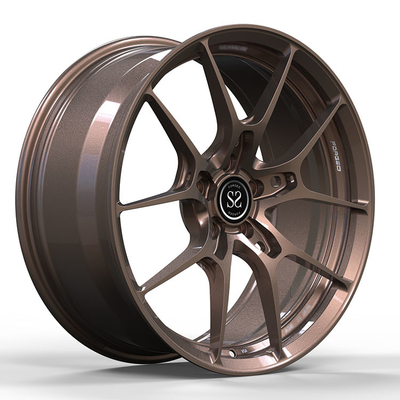 テスラモデル Y 1 パーツ 鍛造車輪 20x9.5 と 20x10.5 オーダーメイド グランス ブロンズ または