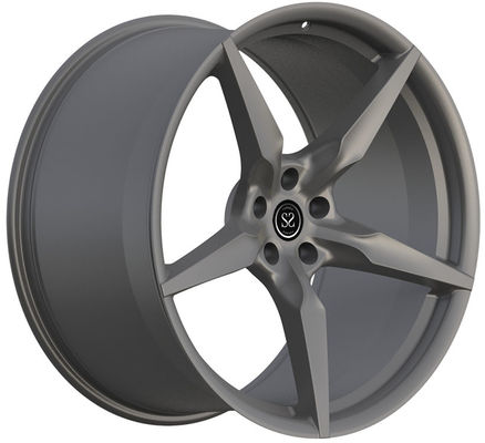 Ferrari 812 Satin Grey 1 Piece Forged Wheels 20x10 and 20x11.5 Staggered Fitment in 6061 T6 Aluminum Alloy