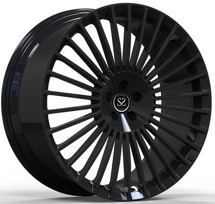 23×10 ET33/5×130/84.1 メルセデス・ベンツ Gクラス 2024用の輝く黒い輪