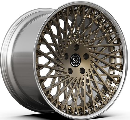 21x9.5ET30/22x12.5ET51/5x114.3/67.1 ブロンズポリッシュ 2ピースリム Ferrari F12 用 ET -76-90mm/スタンダードアメリカ VIA/JWL