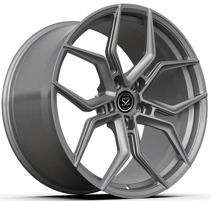 21x9.5ET46/21x11ET58 5x130/71.6 グレー パーシェ・ケイエンヌ用のカスタム1PC鍛造リーム