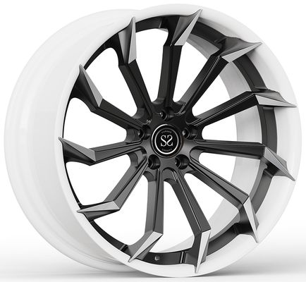 20x8.5ET28/20x10.5ET45 5x112/57.1 white and black custom 2-PC forged rims for Audi R8