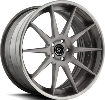 造られる20x10.5 20x12 2PCはGT-R日産のための光沢のバレルの黒ディスクに縁を付ける