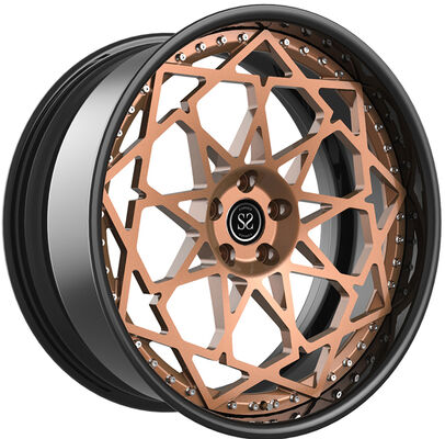Light Bronze Disc and Black Barrel  20x10 and 20x11 Custom 2-PC Forged Rims for BMW M8 F93
