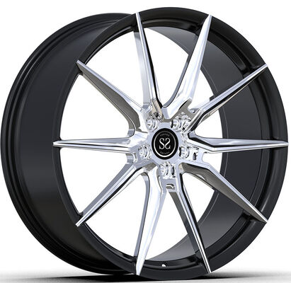 Tuning Style Custom 1-PC Rims Polished Face and Black Barrel 20