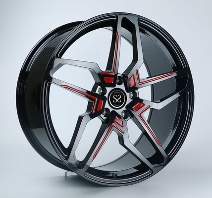 sae j2530は赤い動かし、X5のための2つの色18inch 19inchの合金の車輪を黒くします