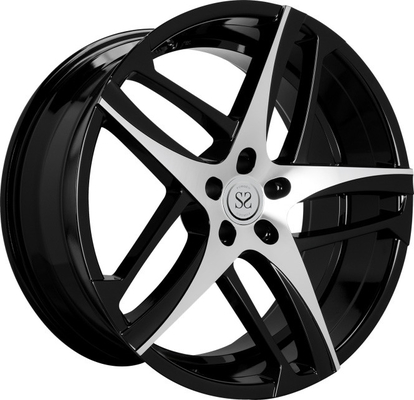19インチ黒い機械表面クロム5*120 1部分は車輪の縁の競争を造りました