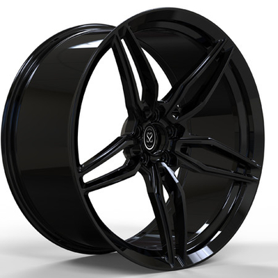 光沢のベンツのGlc 22x9 22x10.5のための黒い砲金1pcの注文の造られた車輪は合金の縁をぐらつかせた
