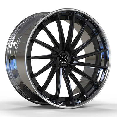 アウディRs65 X112リム6061-T6アルミニウム合金20インチ2ピースポリッシュリムポリッシュバレル+ブラックディスク