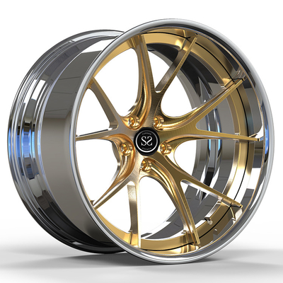 高級車カスタム2ピース20インチポリッシュホイールリム6061T6アルミニウム合金5x115