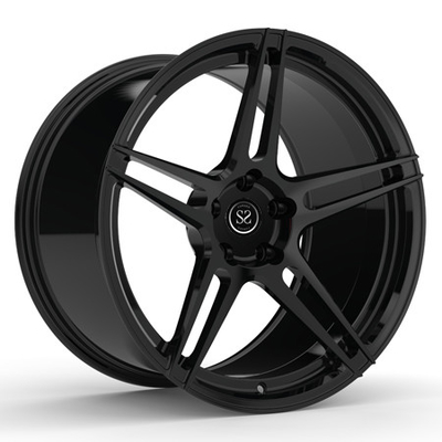 Gtが19インチのMonoblockの合金に縁を付ける1部分の注文5x114.3ハイパー黒いムスタングは車輪を造った