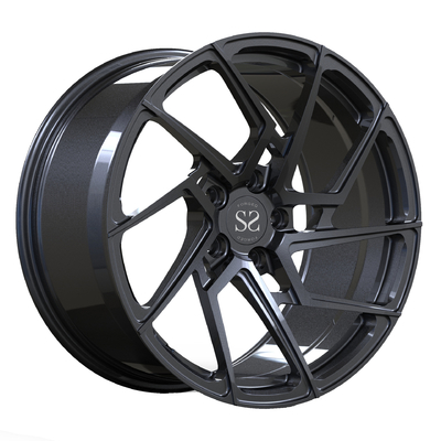 M3のために1部分はMonoblockの黒の車のホイールを合金にする注文の方向凹面の縁を造った